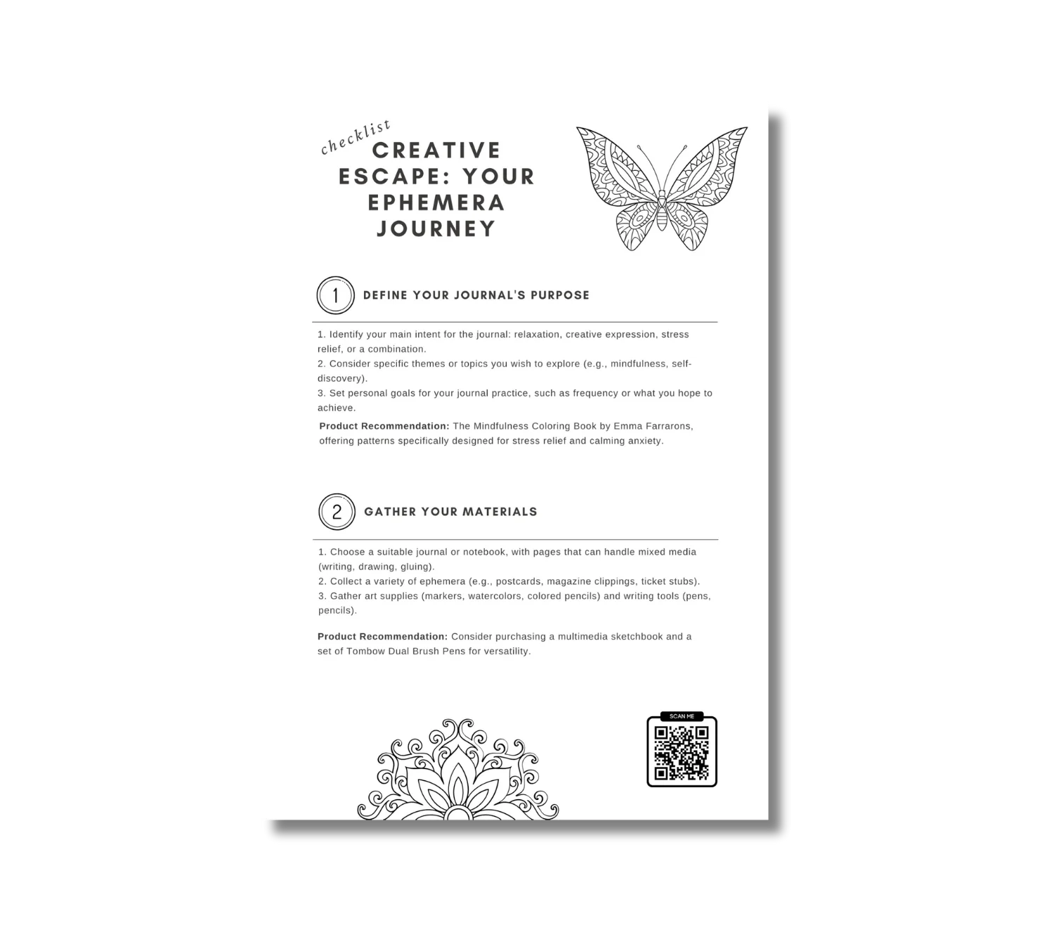 Creative Escape: Your Ephemera Journey Checklist