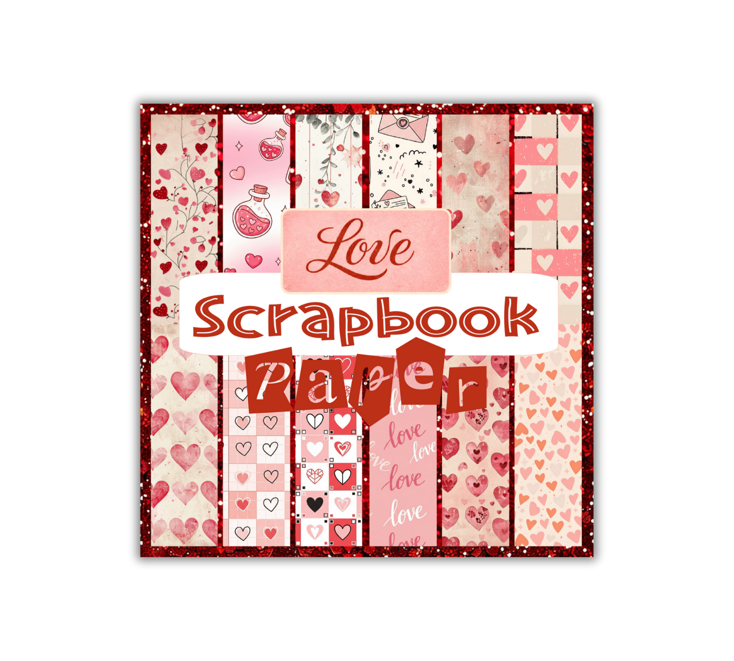 Love Scrapbook Paper